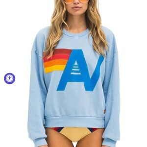 Aviator Nation Blue crew neck